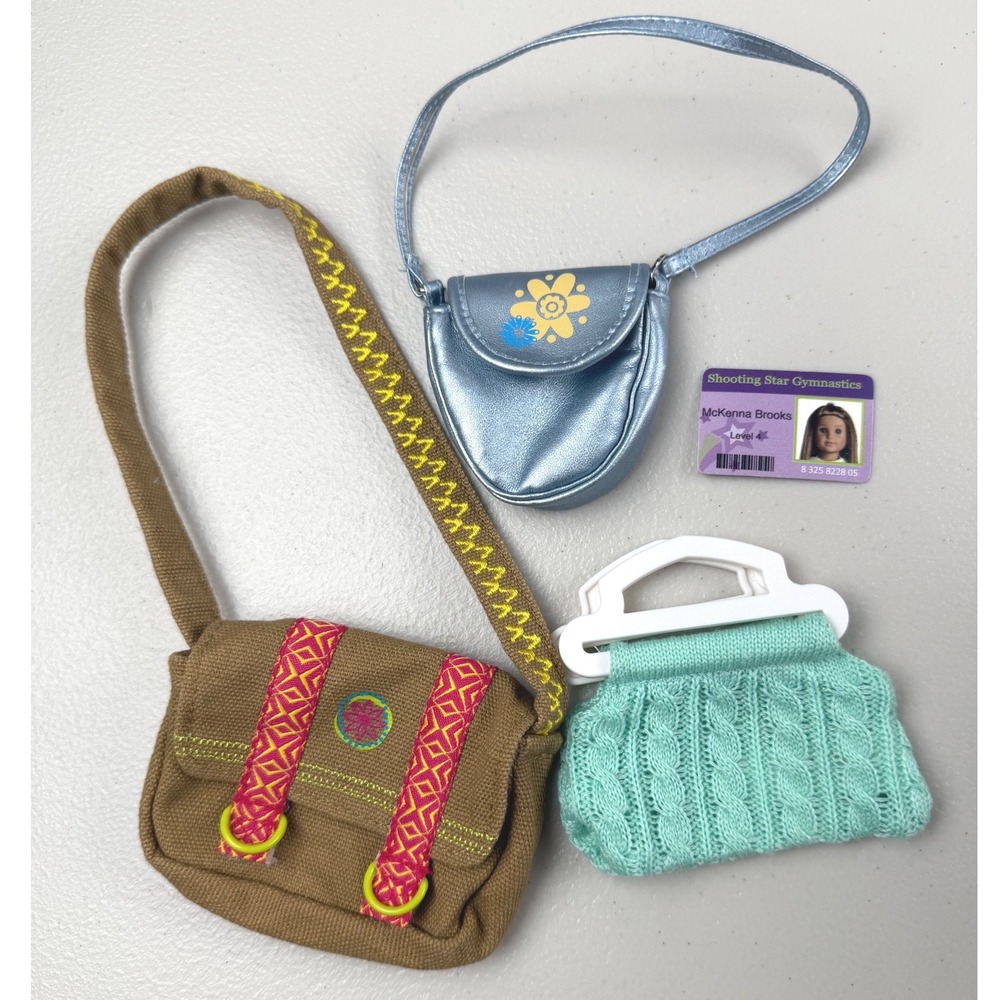 American Girl McKenna Brooks Doll Accessories Bag Purse ID Card‎ Set 2012 GOTY